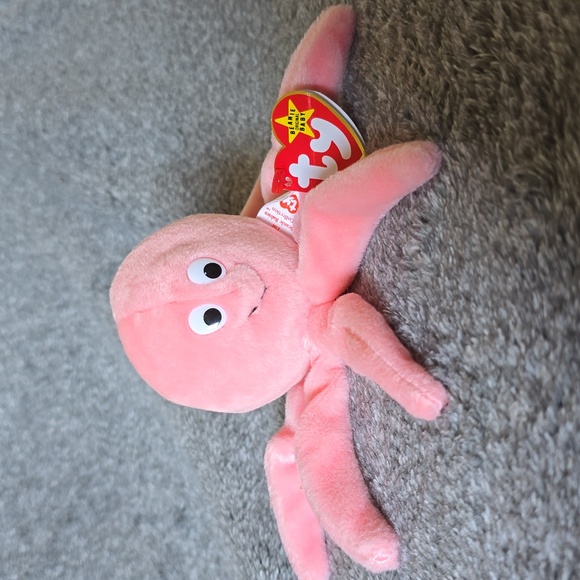 Ty Other - Inky 🐙4th/3rd Gen Ty Beanie Baby Octopus🐙 Toy Rare Collectible NWT PVC Pellets